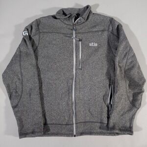 Stio Fleece Jacket Mens XL Gray Full Zip Pinecone Sweater Knit FW23PHI1